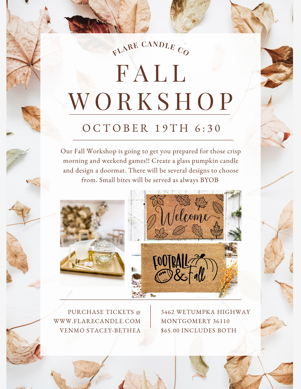 Fall Workshop October 19th